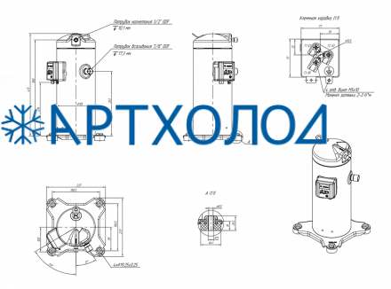 Компрессор спиральный RCH23C4LB6CA (141R0701) Ридан