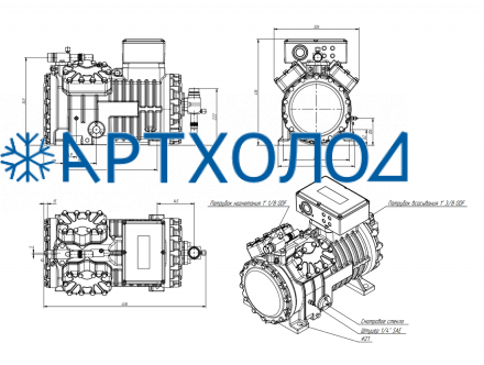 Компрессор поршневой R4D9E4K (HBP) Ридан
